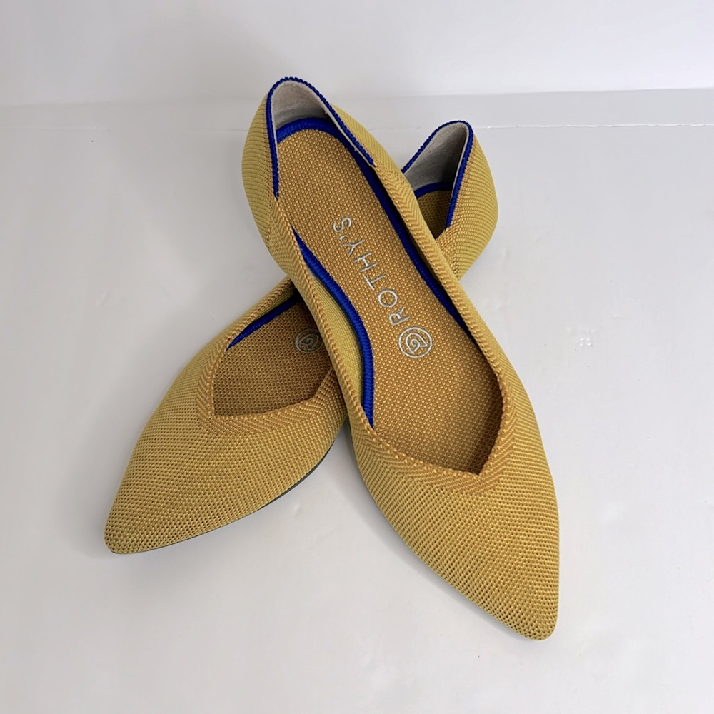 Rothy’s Retired Marigold The Point‎ Flat in Size 8.5
